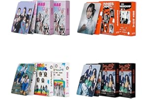 YANMZMIN 4Pcak/220Pcs Bunnies Photocards Lomo Cards Set Album Photo Cards Bunny Fans Merchandise