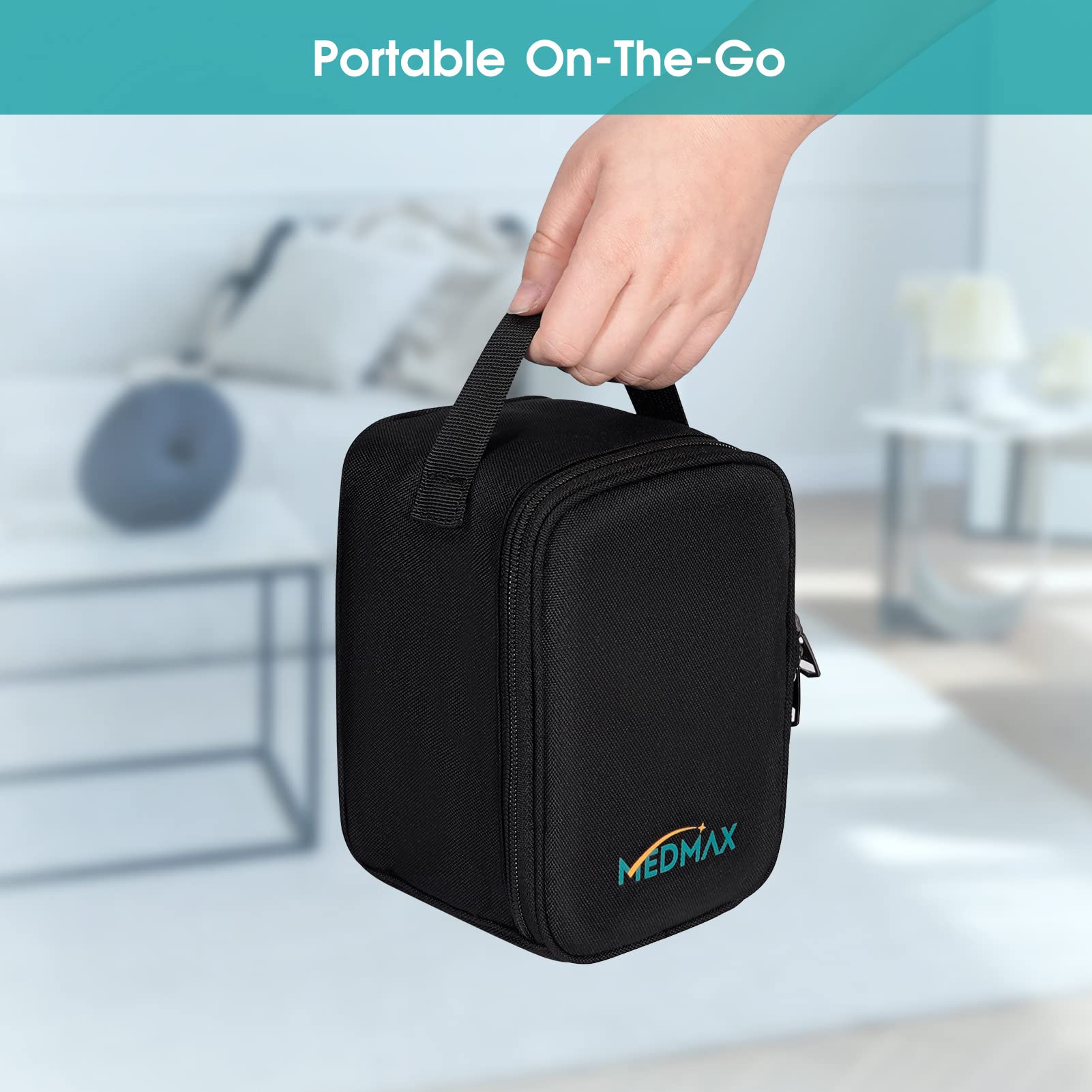 Carrying Case Compatible with OMRON Blood Pressure Monitor Bronze BP5100 / Upper Arm 3 Series Home Blood Pressure Monitor, Portable Storage Organizer Bag with Handle (Bag Only)