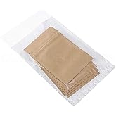 CleverDelights 6" x 9" Clear Front Poly Mailers - 100 Pack - Strong Self-Sealing Plastic Shipping Envelopes - 6x9 Inch Clear-Front/White-Back Postal Bags