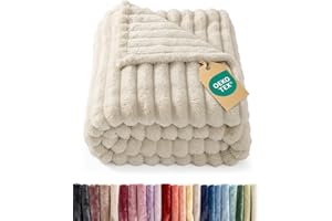 Super Soft Fleece Blanket Throw Size - Fleece Throw Blanket for Bed, Couch & Chair - Cozy, Warm & Breathable - All Season Fuz