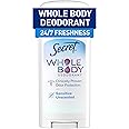 Secret Whole Body Deodorant Stick for Women, Unscented, Aluminum Free Deoderant Stick, 72 HR Odor Protection, 2.4 oz