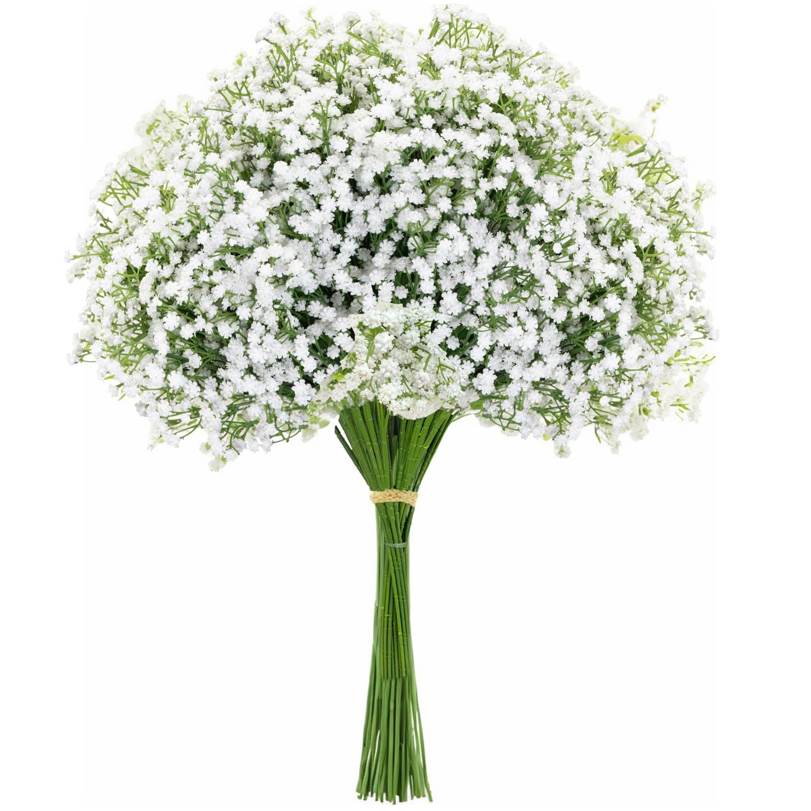 Photo 1 of LYRWI 10PCS 21-inch Sturdy Artificial Baby’s Breath Flowers - Non-Shedding Design for Wedding/Home Decor, Realistic Faux Gypsophila with Reinforced Stem Base