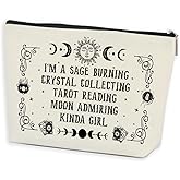 Halloween Make Up Bag Witchy Gifts Halloween Party Favor Witchcraft Supplies Makeup Organizer Bag Cosmetic Bag Witch Stuff Travel Essentials Wicca Goth Tarot Birthday Gifts for Sister Friends Girls