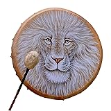 Firlar Lion Shaman Drum, 10 Inch Lion Pattern