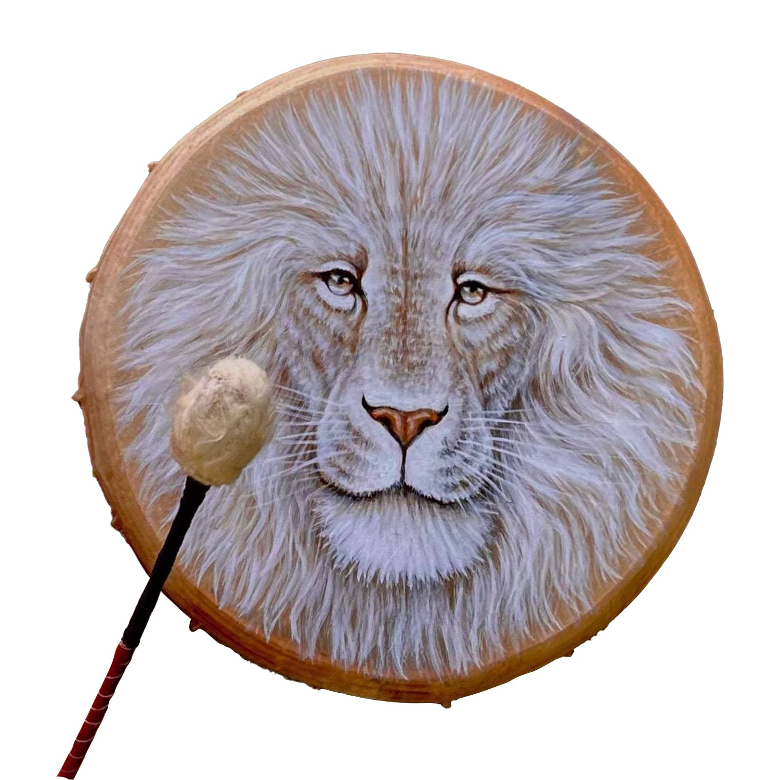 Firlar Lion Shaman Drum, 10 Inch Lion Pattern