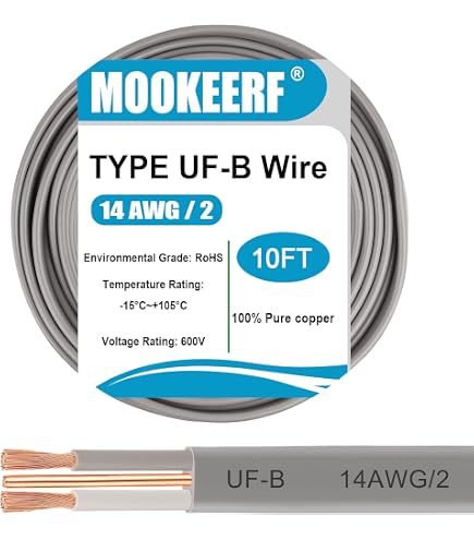 Southwire 14/2 UF-B X 50' Underground Feeder Cable – Copper, 15A, Grey