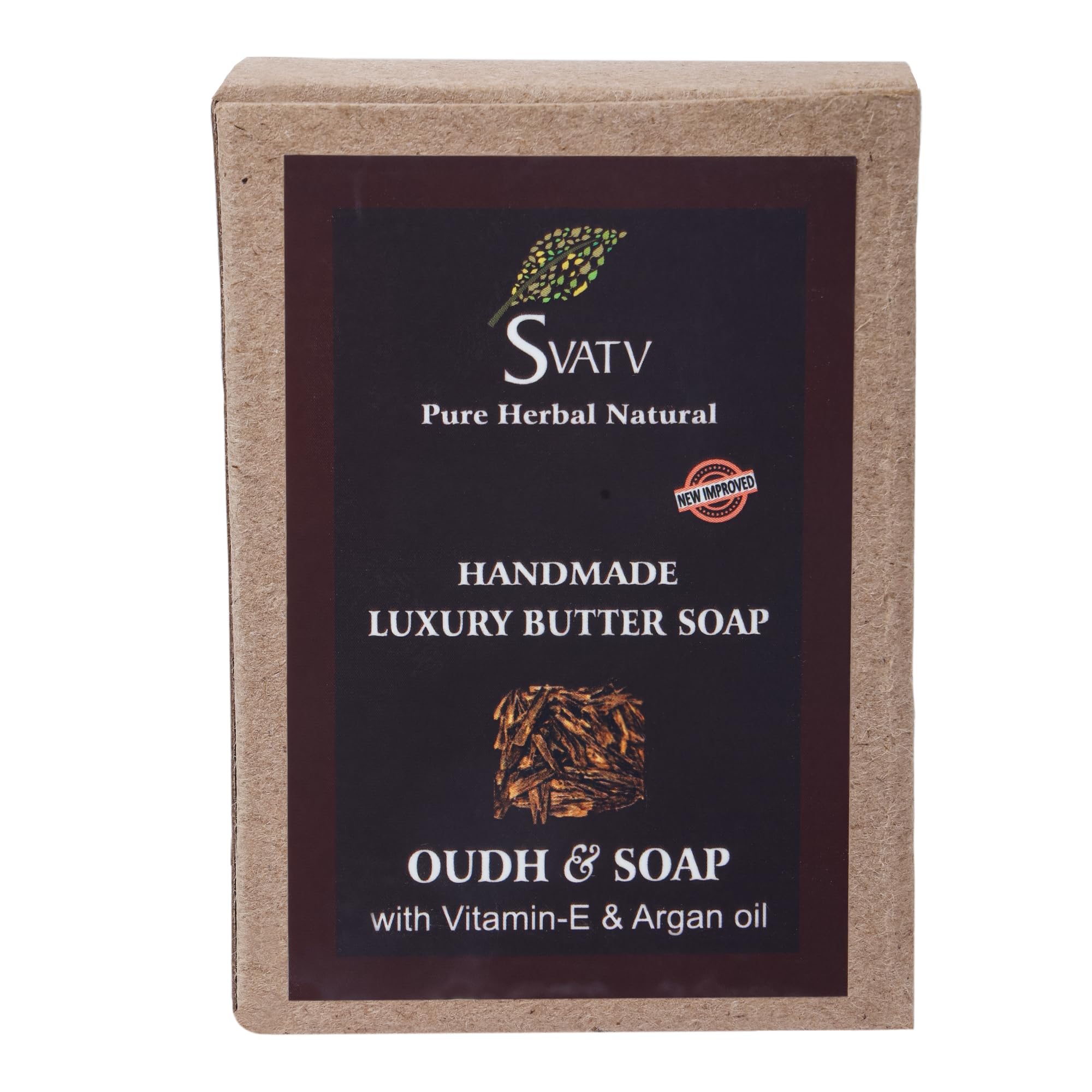 SVATV Soap Oudh & Vitamin-e - Best Exfoliating Bar, Traditional Ayurvedic Herbal Soap For All Skin Type - 125 Grams