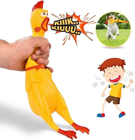 Koolbitz Rubber Chicken, Screaming Chicken Silly Squeezing & Squawking
