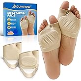 JUMPOW Metatarsal Pads for Women & Men - 2 Pairs Non-Slip Ball of Foot Pain Relief Cushions for Morton's Neuroma, Metatarsalgia, Extra Thick Gel Pads & Adjustable Straps(Large)
