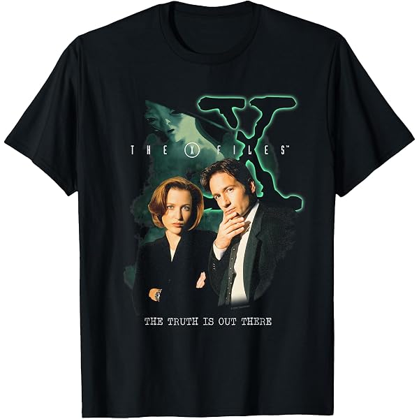 Maglietta Donna Fan X-Files Mulder And Scully - Nero, Taglia XL, 100% Cotone - 3