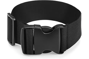 SUPVOX Waist Bag Extender Strap Adjustable 2cm Wide 100cm Long Black Nylon Buckle Extension for Fanny Packs