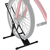 RELIANCER Adjustable Bike Storage Stand,Bicycle Floor Parking Rack,Steady Bike Wheel Holder Fit All Mountain & Road Bikes,Indoor Outdoor Cycling Storage Organizer,Apartment Garage Cycle Tires Holder