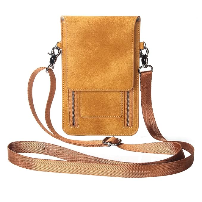 Zipper Phone Bag, Asnlove Premium PU Leder Crossbody Smartphone Tasche Schulter Umhängetasche weiche Taille Tasche Mode Handt