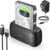 ORICO External Hard Drive Docking Station for 2.5/3.5 Inch HDD SSD USB 3.0 to SATA Hard Drive Dock Up to 20TB Support UASP 12