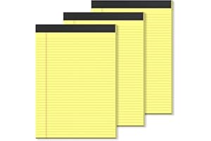 PINJINGPRO Yellow Legal Pads 8.5×11 Paper Tablets, College Ruled Yellow Writing Pads 3 Pack Note Pads 8.5"x11" 30 Sheets/60 Pages, Sturdy Backing – Lined Notepad Ideal for Students, Office, and Business Use