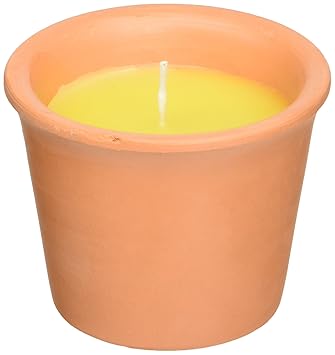 Premier Ba111048 Citronella Candle In Terracotta Pot Set Of 3