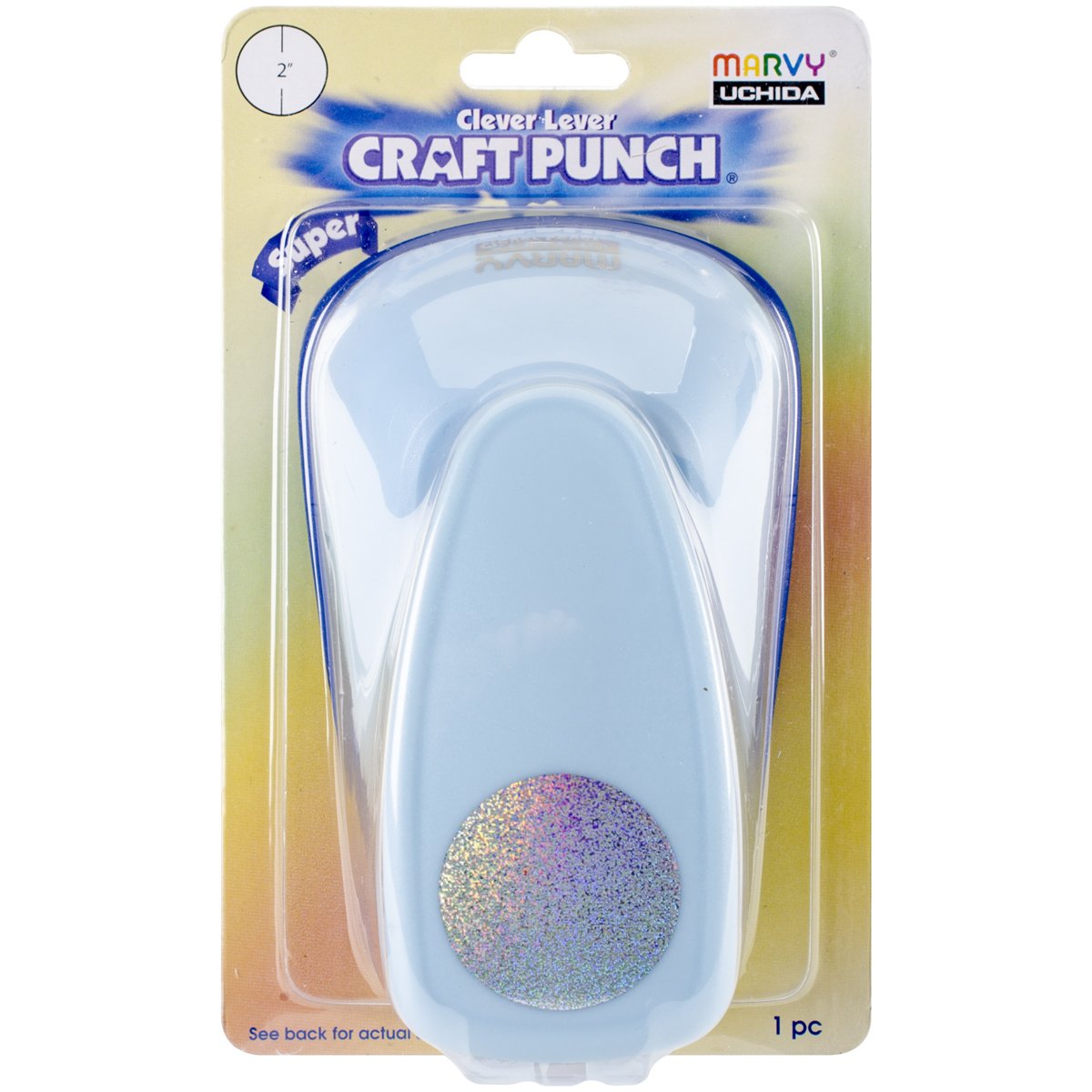 Uchida Clever Lever Super Jumbo Circle Craft Punch, Multi-Colour