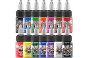 Hawink Tattoo Ink Set 1/2 oz (15ml) Tattoo Supply 14 Colors Pigment Kit Ink USA TI203-15-14