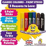 Little Brian Paint Sticks 6 Pack Assorted Colours Mess Free Twist & Paint view 2