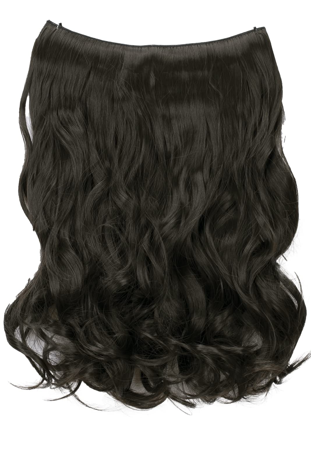 CAISHA 20" 1 Weft Extension With Elastic Band Hair Extensions Hairpiece Wavy Brunette E111-1