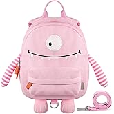 GAGAKU Toddler Backpack with Leash - Mini Kids Backpacks for Girls 2-5 Years Child Safety Backpack 3D Cartoon Animal Anti-Lost Preschool Backpack - Pink
