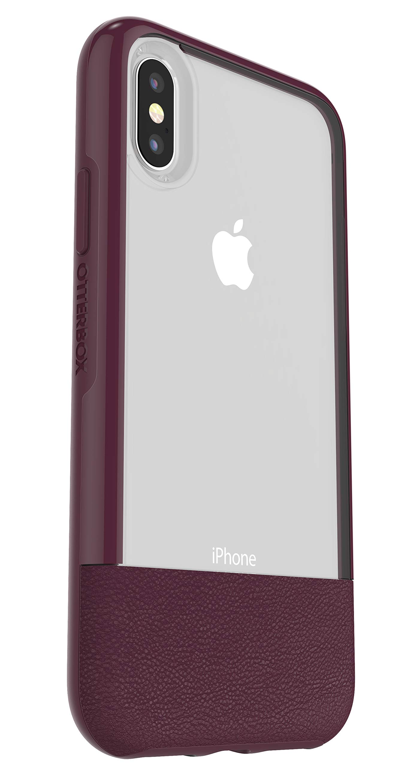 OtterBox Slim Case Bundle, Defining Protection for iPhone X/Xs Lucent Wine + Alpha Glass Premium Screenguard