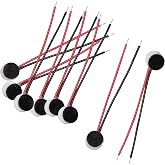 uxcell Electret Microphone 6x3.5mm, 2-Wire, 3.5mm Jack, 10Pcs, Stereo | Electret condenser mic, high sensitivity pickup, compact tiny size, fit electronic recording &amp; DIY circuit projects