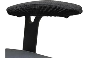 Melaluxe Stretch Office Chair Armrest Covers, Arm Rest Slipcovers (Black)
