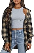 Trendy Queen Women Flannel Shirts Plaid Tops Fall Fashion Shackets Long Sleeve Blouse Button Down Outfits Winter Jackets 2026