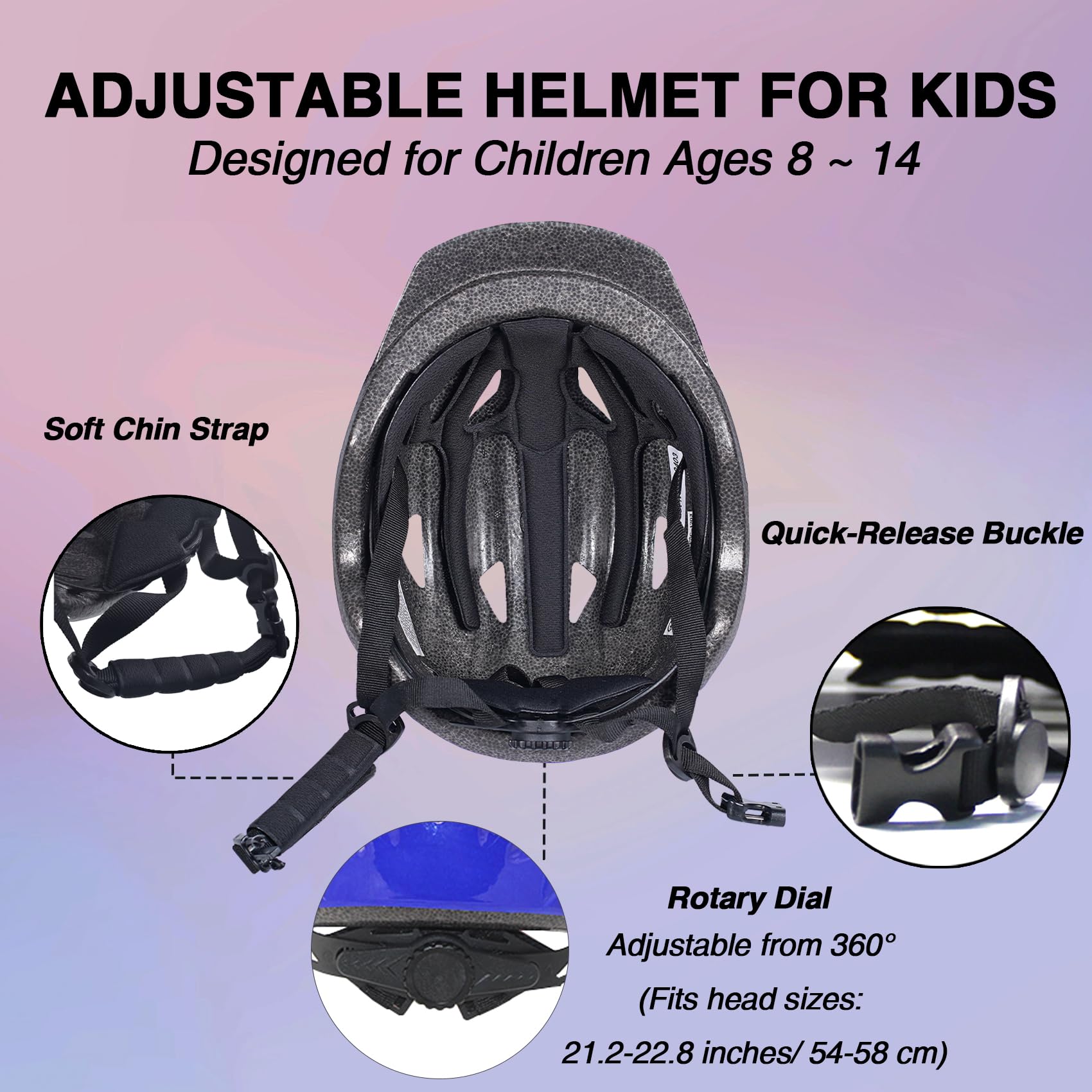 Kids Bike Helmet Boys and Girls 5-8-10 Visor Helmet for Kids Lightweight Safety Certified,Toddler Bike Cycling Skating Skateboard Scooter Helmet
