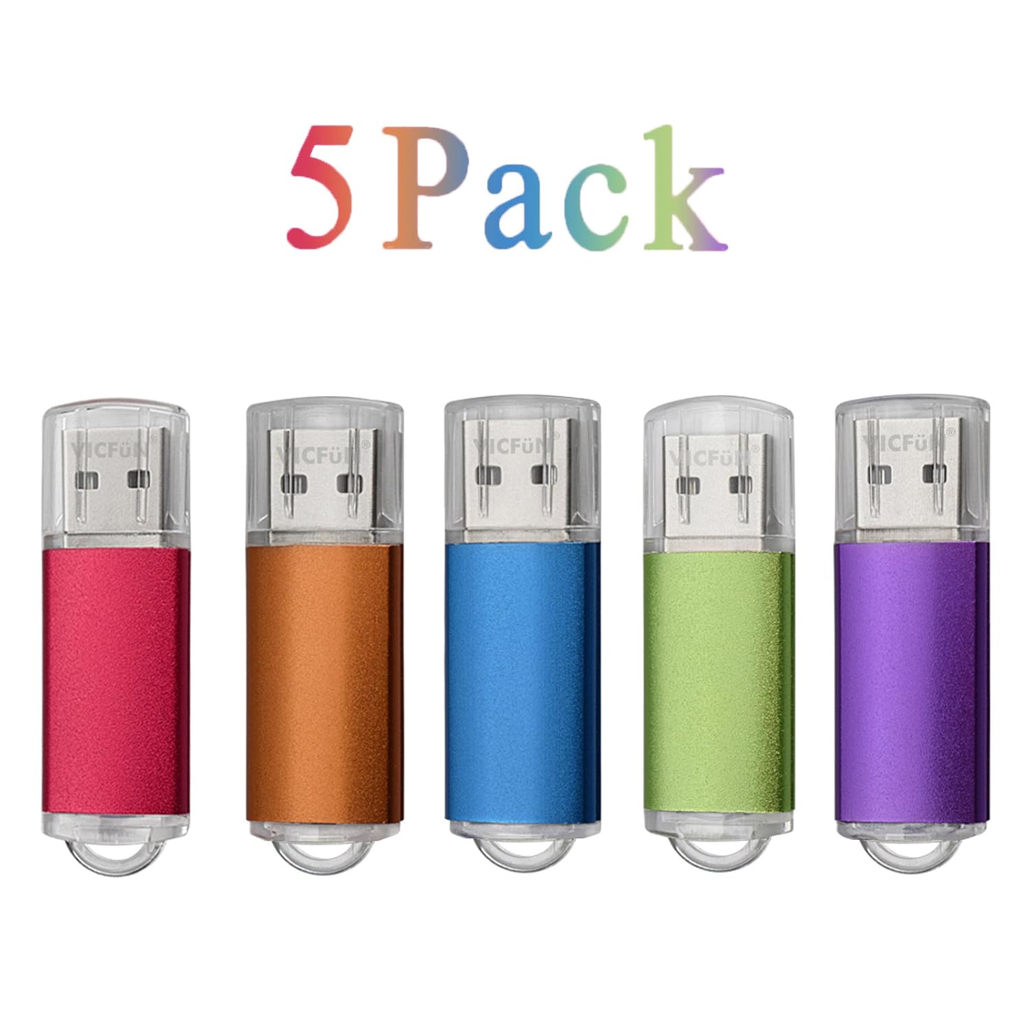 Vicfun 5pcs 8GB USB Drives USB 2.0 8GB de Memoria USB 5 Color Pack ...