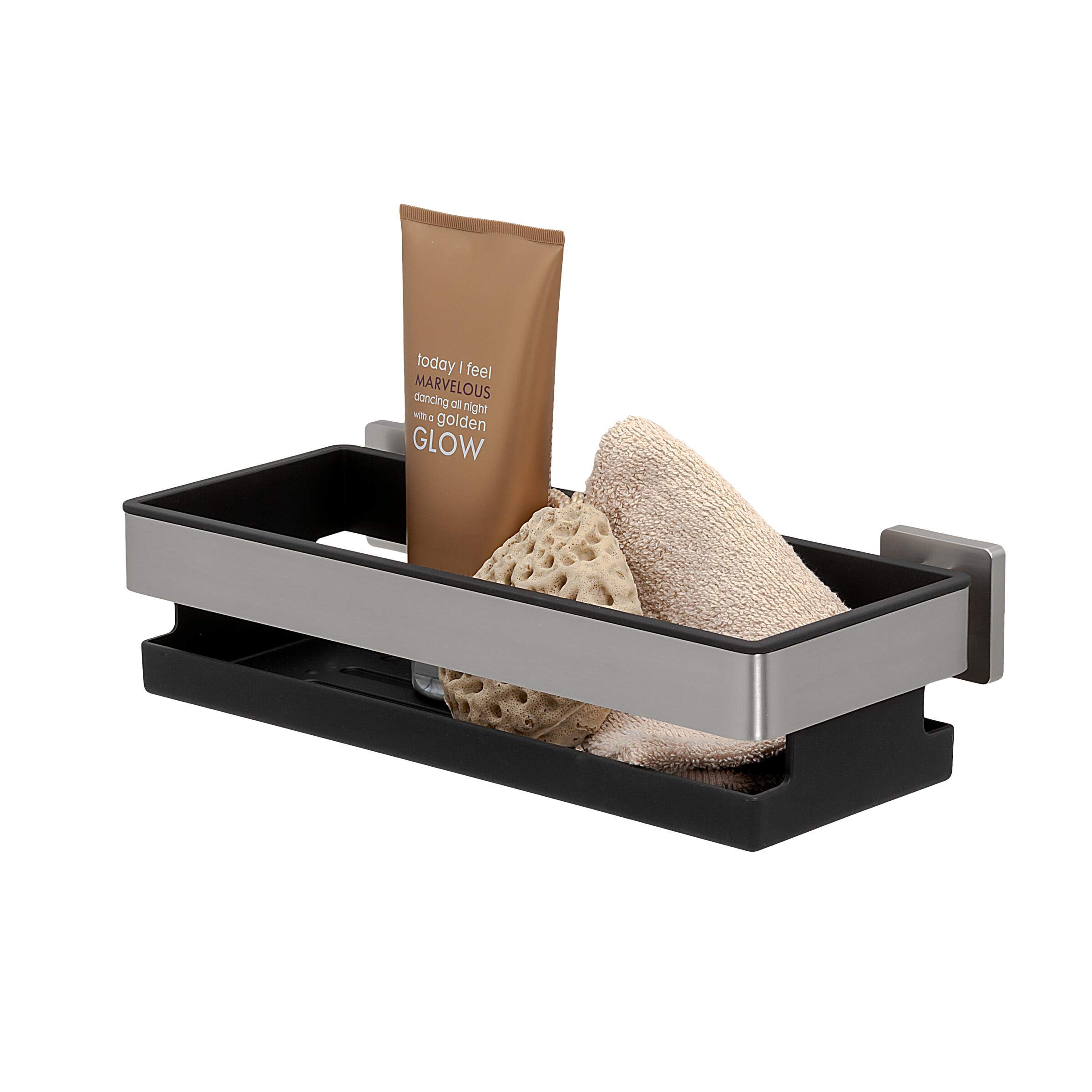 Tiger Dock Shower Basket, Stainless Steel Brushed, 30 x 8 x 13.8 cm