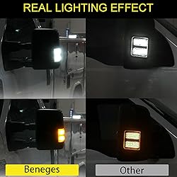 Beneges 2 Pcs Left & Right Mirror Marker Side Lamp