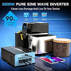 OLTEANP New Upgraded 2200 Watts Pure Sine Wave