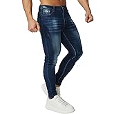 HUNGSON Skinny Jeans for Men Stretch Slim Fit Ripped Distressed
