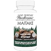 Host Defense Maitake, Immune &amp; Cellular Health Support, 60 Capsules | Immune and Cellular Health Support, Dietary Herbal Supplement with Maitake Mushroom and Mushroom Mycelium, 30 Servings