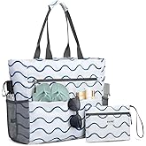 G4Free Beach Bag, Waterproof Sandproof Beach Tote Bag, Large Capacity Foldable for Women