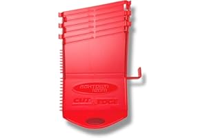 BOXTOWN TEAM Cut-N-Edge PRO : Upgrade to Ultimate Paint Brush Edger and Guard. Multi-Purpose 6 in 1 Tool (Blue/Orange) | Paint Edger | Trim Edger | Paint Brush Cover (2.5 inch Single RED)