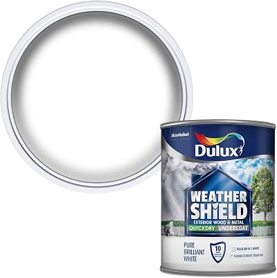 Dulux Weather Shield Quick Dry Undercoat Paint 750ml White Water Based