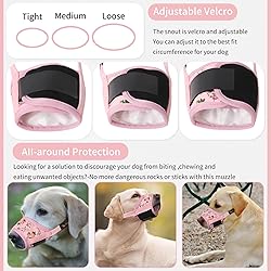 HEELE Dog Muzzle,Soft Nylon Muzzle Anti Biting
