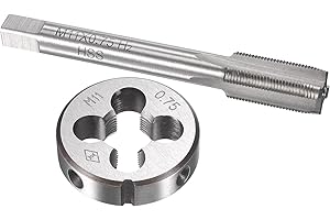 uxcell M11 x 0.75mm Metric Tap and Die Set, Machine Thread Screw Tap with Round Threading Die, Tap & Die Kit for Nut Screw Bo