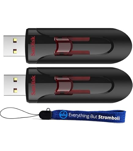 SanDisk 64GB Ultra Flash Drive 5-Pack | 130MB/s USB 3.0 With GoRAM Lanyard Bundle