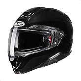 HJC RPHA 91 Solid Modular Motorcycle Helmet with HJ-37 Pinlock Shield, DOT Approved (Black, X-Small)