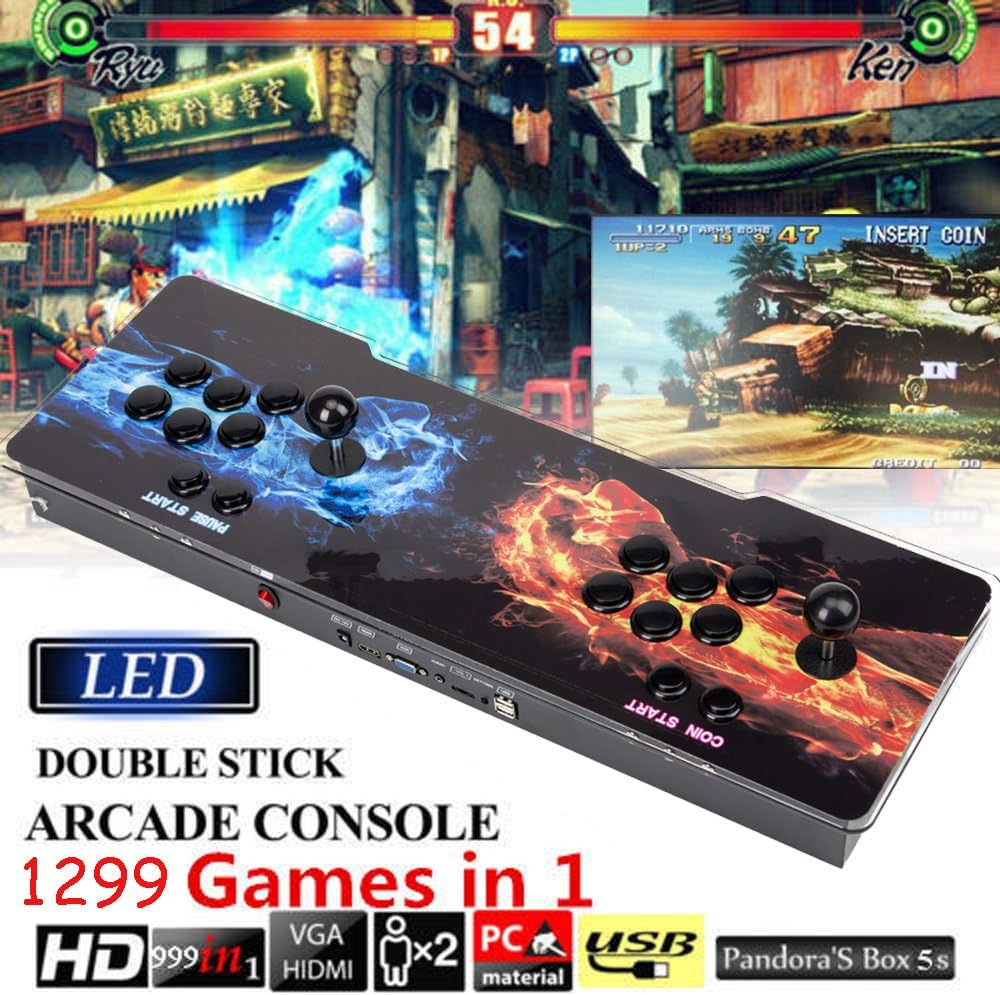 1299 in 1 Video Games LED Double Stick Arcade Console Pandora's Box 5s Classic