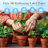 Vixic Embossing Label Maker Vintage 3/8" Tapes 9mm 5 Pack Black view 8