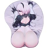 Boo Ace 2B PP Anime Mouse Pads with Wrist Rest Gaming 3D Mousepads 2Way Skin (2BPP)