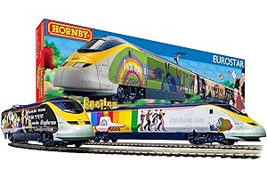 Hornby Hobbies Eurostar The Beatles Yellow Submarine Analog Electric Train Set HO Track & US Power Supply R1253T