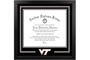 Campus Images NCAA Virginia Tech Hokies Unisex Spirit Diploma Manhattan Black Frame with Bonus Lithograph, Black, One Size