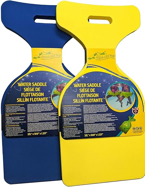 Aqua Lily Water Saddle Floats - Set Of 2 Marine Grade Foam Pool Seats