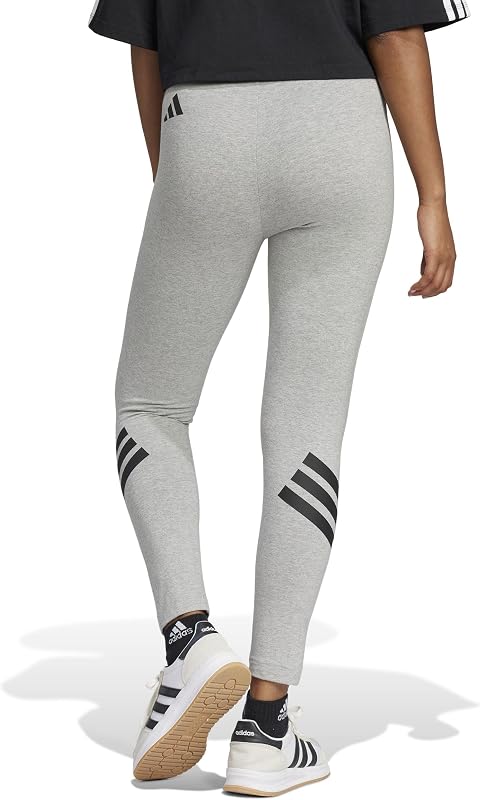 Damen FUTURE ICONS THREE STRIPES LEGGING, medium grey heather, XL — photo 2 sur 6